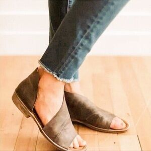 Free People Mont Blanc Leather Flats 36